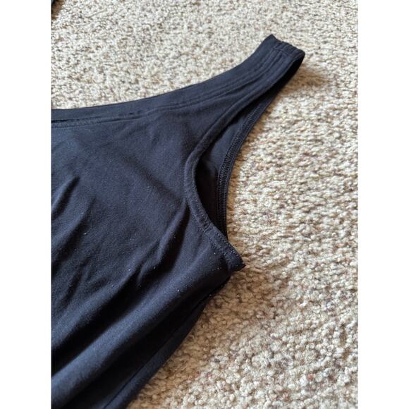 Pact Organic Jumpsuit Black Cotton V Neck Sleeveless Minimalist Basic Casual - Picture 6 of 7